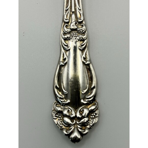 Vintage Reed & Barton FESTIVITY Tiger Lily Silverplate Round Soup Gumbo Spoon - Picture 3 of 4